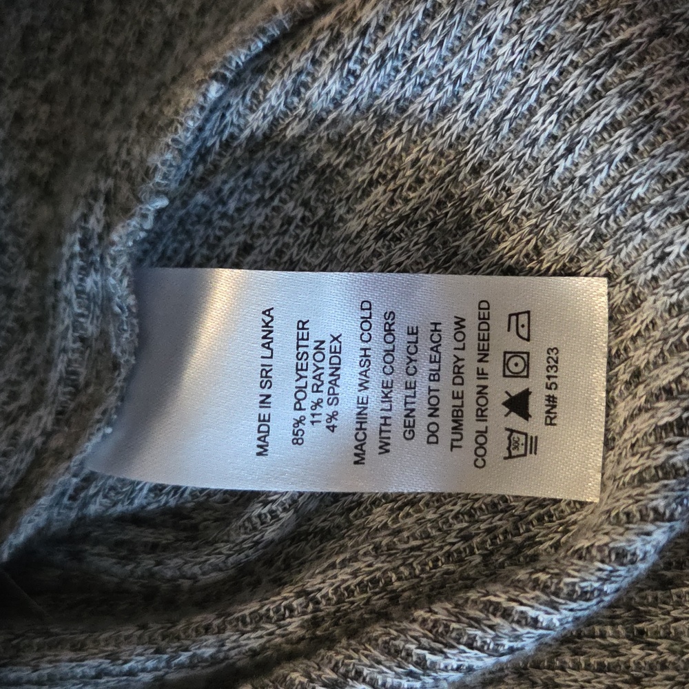 Vince Camuto Gray Ribbed Mock Neck Sweater Women’s S - Picture 5 of 5